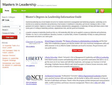 Tablet Screenshot of mastersinleadership.org